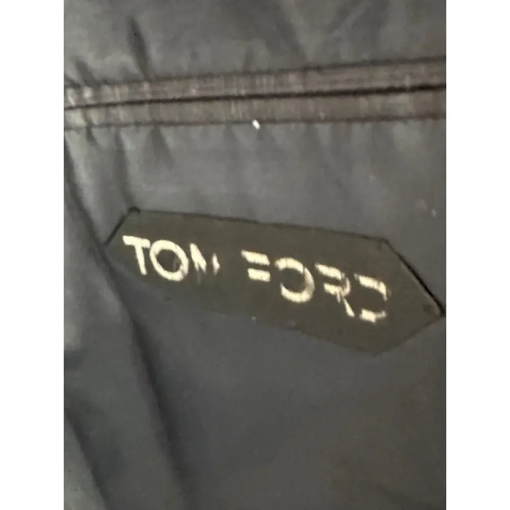 Tom Ford Navy Blue Prince of Wales Wool 2Pc Suit Windsor (56R IT) 44R Peak